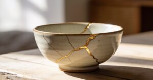 Kintsugi filozofia: japońska sztuka naprawy złotem we wnętrzu